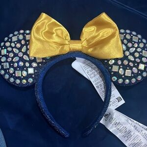 Disney Walt Disney World 50th Anniversary Jeweled Minnie Ears Headband NWT